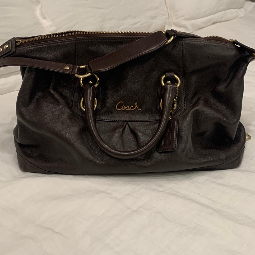 Coach brown leather purse